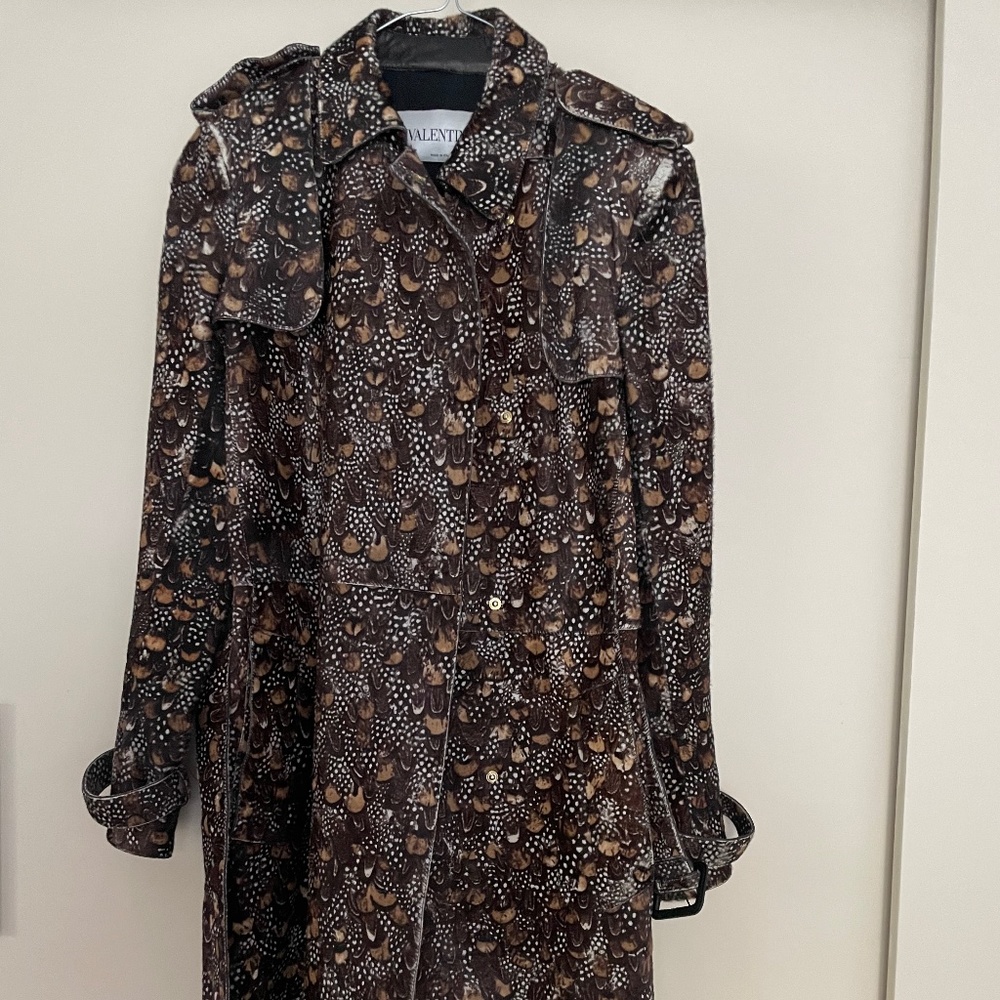 Valentino Garavani ponyhair trench coat